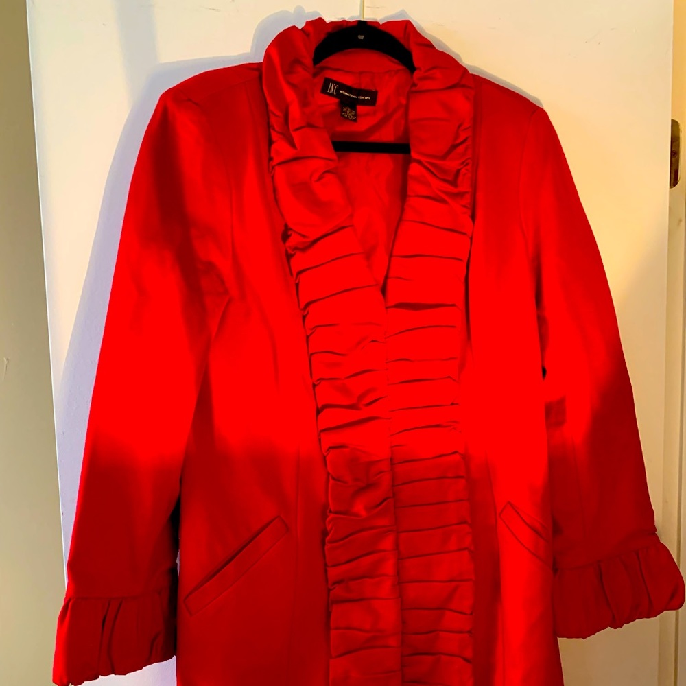 INC Beautiful Red long blazer coat